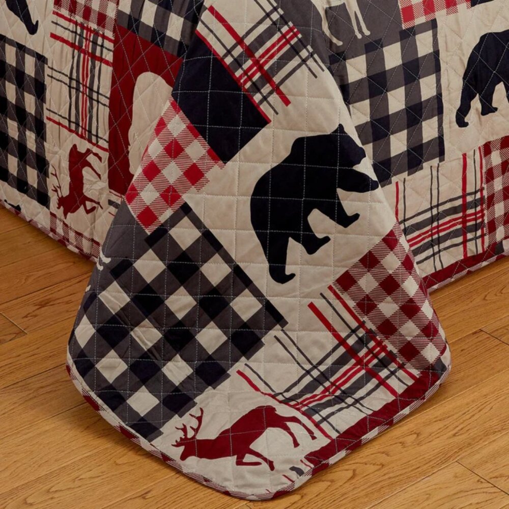 Redington Collection Moose Lodge Quilt Set | Twin | NWT | 2-Piece Reversible - Picture 2 of 3